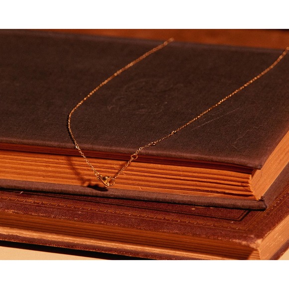 Fawn 14k Gold Plated Stainless Steel Ball and Chain Dainty Layering Necklace - Picture 7 of 10